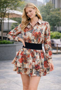 Asymmetrical Floral Print Dress