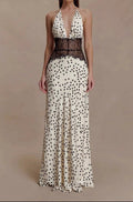 Polka Dot Lace Maxi Dress