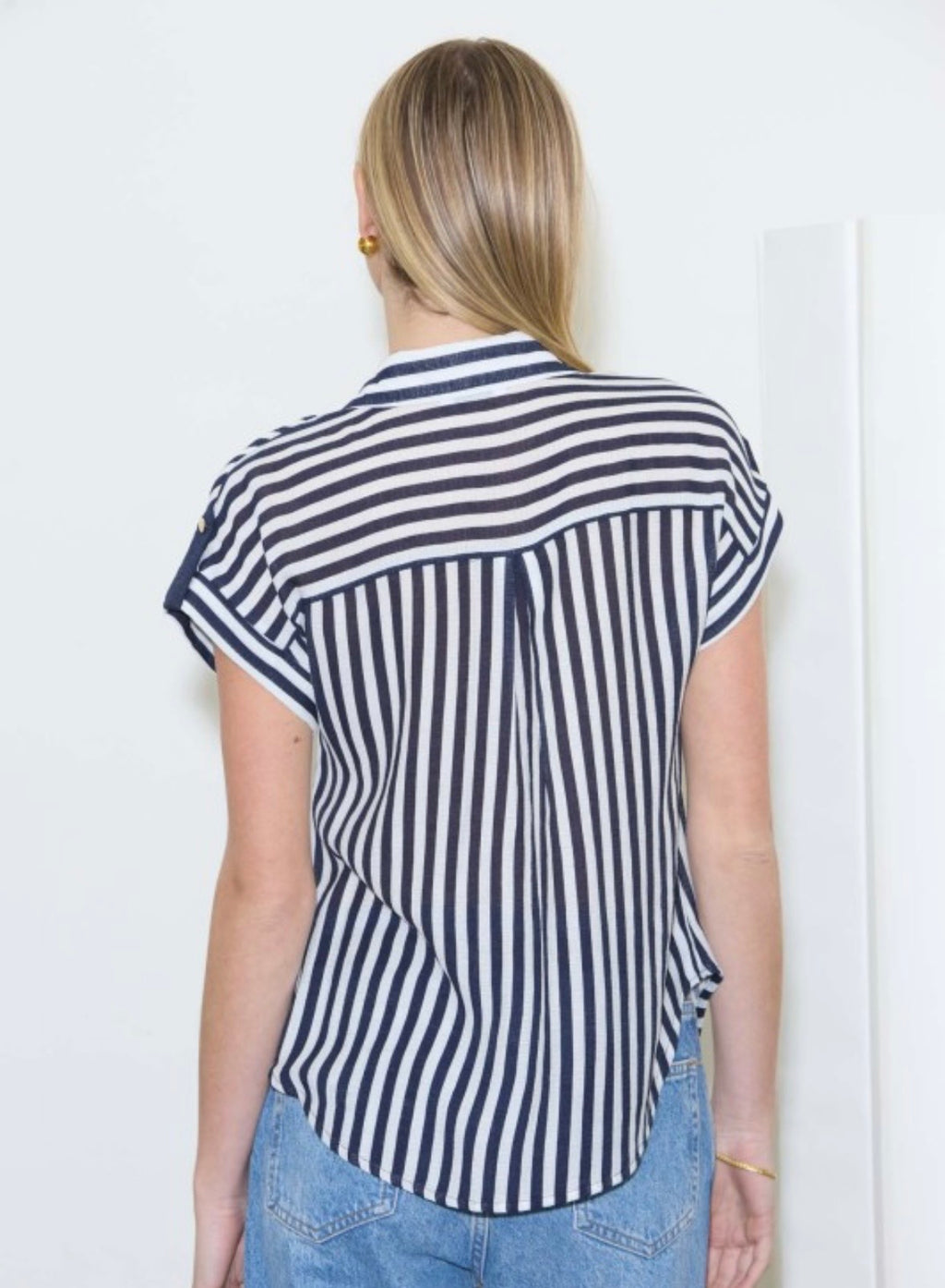 Striped Lightweight Woven Top