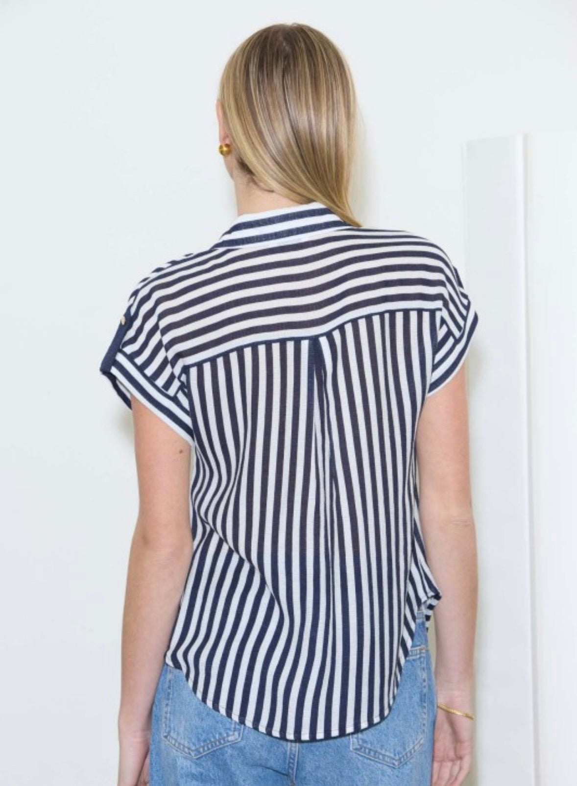 Striped Lightweight Woven Top