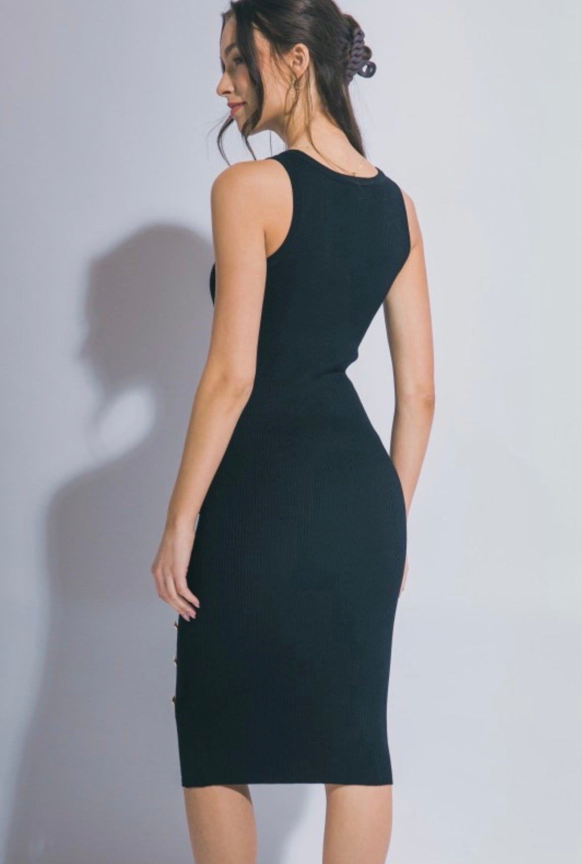 Ribbed Bodycon Midi Dress