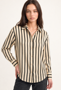 Vertical Striped Satin Shirt
