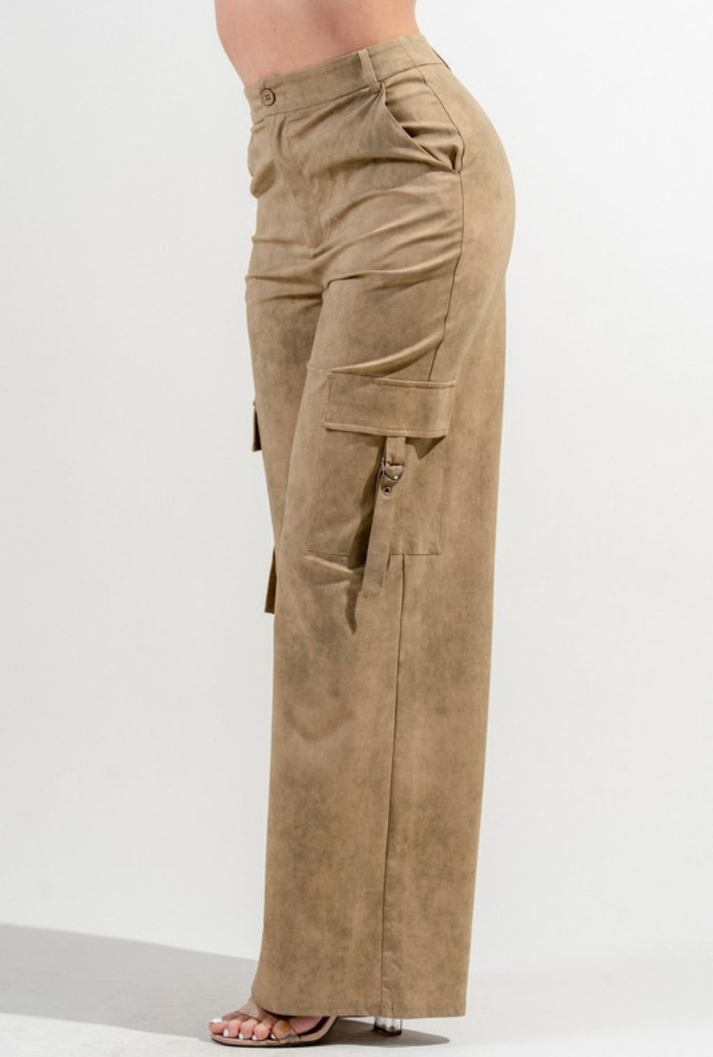 Chic Twill Woven Full Length Relaxed Fit Cargo Pants