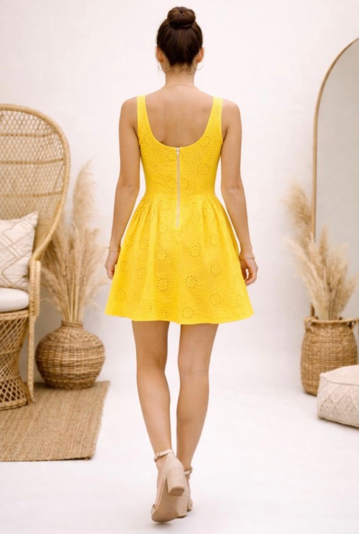 Vestido Eyelet Fit & Flare